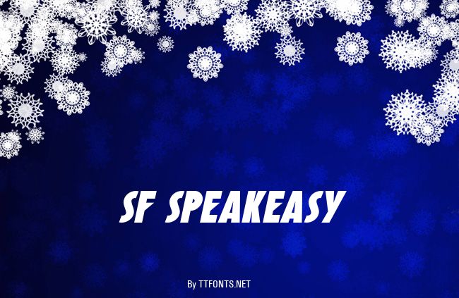 SF Speakeasy example